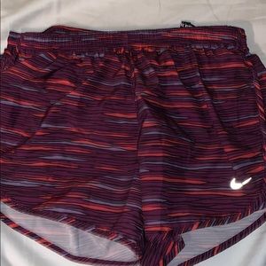 Purple and orange shorts
